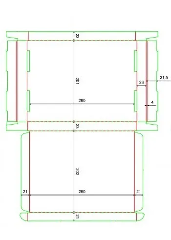 Karton Fasonowy 260x200x23- 3W 380g/m2