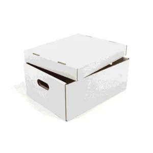 Karton fasonowy z uchwytami 400x300x330mm 3W B 450g/m2 Biały spód + wieko